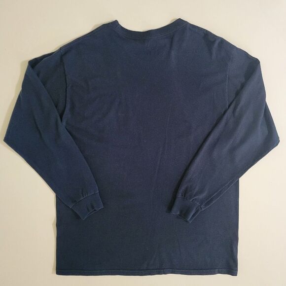 Fruit of the Loom Men's Black Crewneck Long Sleeve Pullover Tee - Picture 11 of 12